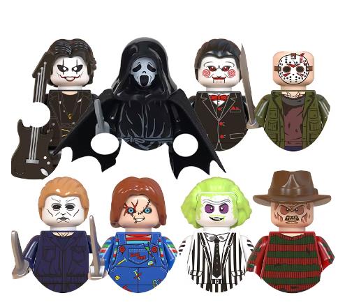 Halloween horror minifiguras michaelmyers tijolos para brinquedos presentes mini figuras de ação crianças blocos de construção para presentes