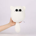 32cm macio gojo gato travesseiro de pelúcia quente anime óculos de sol gato branco plushies brinquedos animais de pelúcia boneca decoração para casa crianças presente aniversário