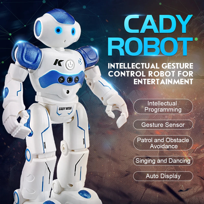 JJRC RC Robot Toy IR Gesture Remote control R2 CADY WIDA Intelligent Vector Smart Robotica Dancing Robo Kids Toy para crianças