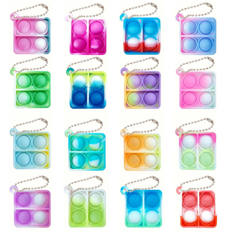 Mini Pop Fidget Toy Pack Kit Chaveiro Alívio do Estresse Brinquedos de Mão Lembrancinhas de Festa Brinquedo de Mesa de Escritório para Crianças Adultos Brinquedos