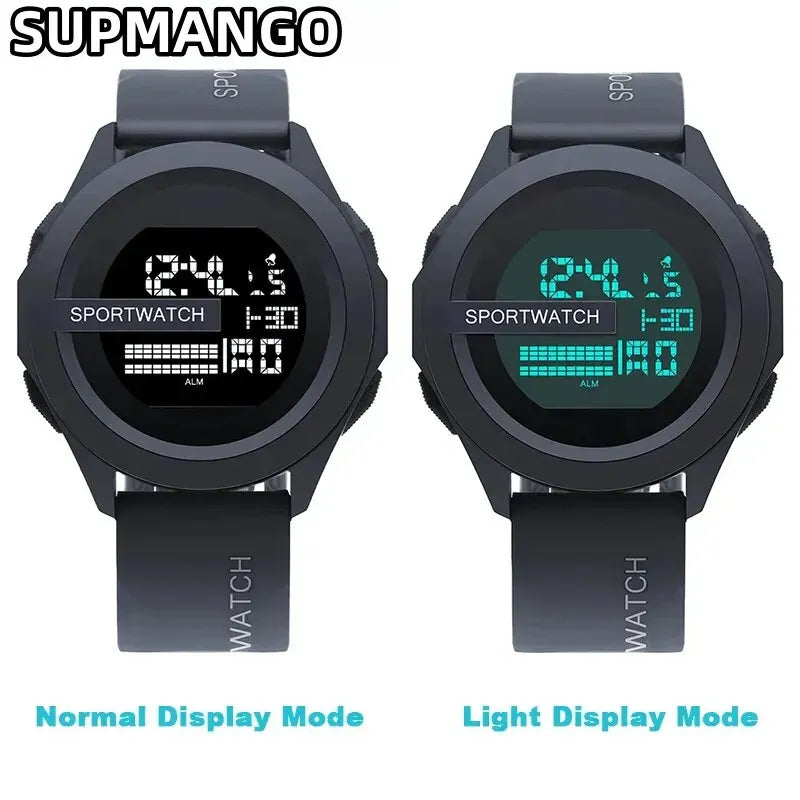 118 Men Sport LED Watches Men Digital Clock Multi-Functional Rubber Man Fitnes Athlete Timekeeping Electronic Watch