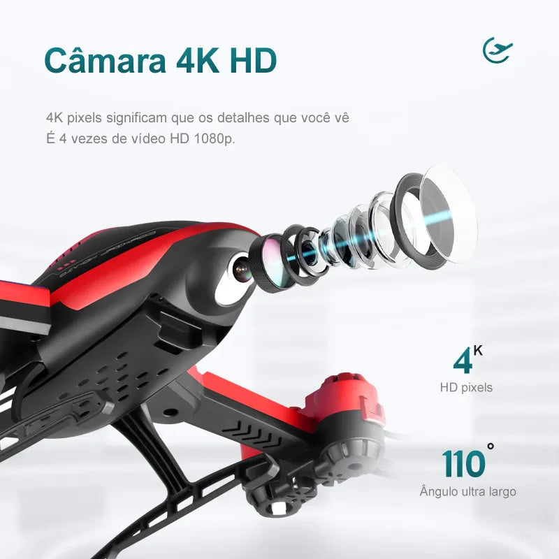 Mini Drone 4k Câmera HD profissional WIFI FPV Drones Com Câmera 1080P HD RC Helicópteros Quadcopter Dron Brinquedos