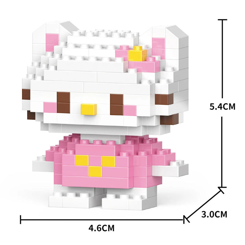 Cinnamoroll Bloco de desenho animado Personagem montado Modelo Bloco de construção Bonecas Brinquedo Crianças Presente