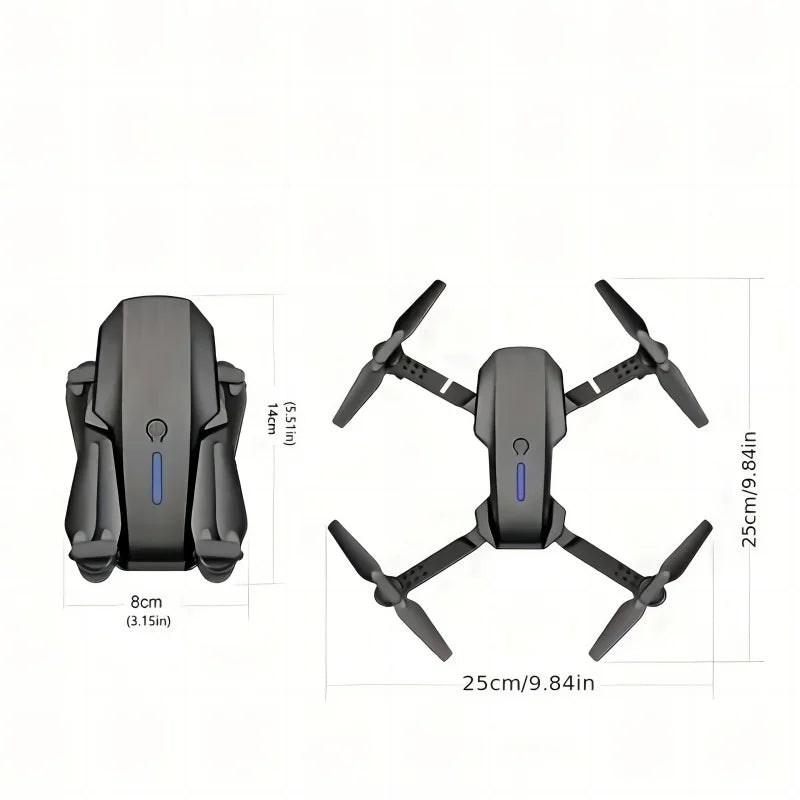 Equipado com câmeras duplas E88Uav, controle de aplicativo móvel, brinquedos voadores internos,